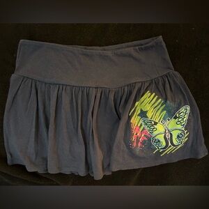 SO Navy Blue Junior Girls Skort with Colorful Butterfly Design